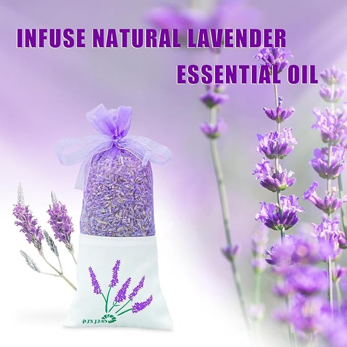 8 Packs Lavender Sachet Bags for Drawers and Closets, Long-Lasting Lavender Scented Sachets Home Fragrance Hanging Closet Air Freshener Oder Eliminator, Smell Goods for House - Image 2