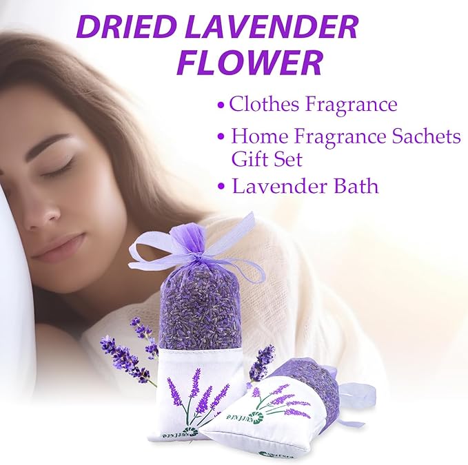 8 Packs Lavender Sachet Bags for Drawers and Closets, Long-Lasting Lavender Scented Sachets Home Fragrance Hanging Closet Air Freshener Oder Eliminator, Smell Goods for House - Image 5