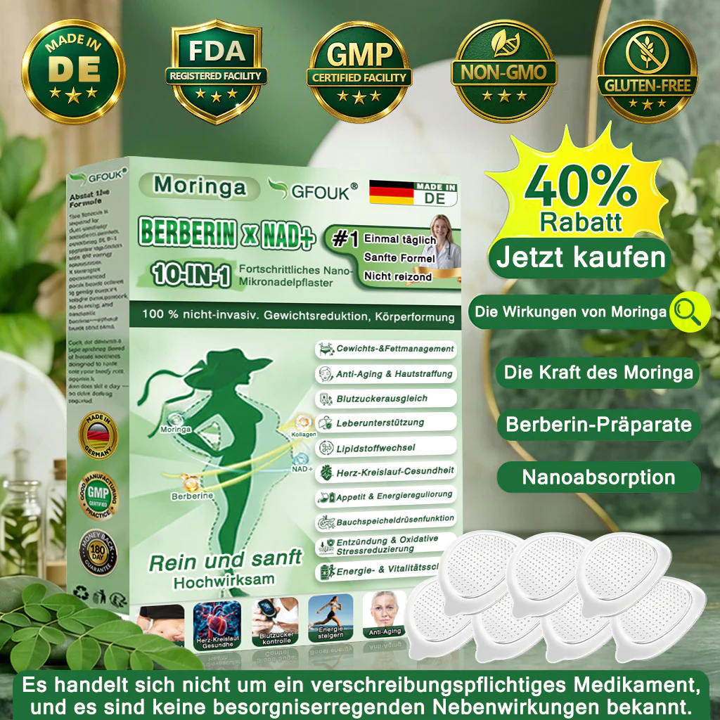 🇩🇪𝗢𝗳𝗳𝗶𝘇𝗶𝗲𝗹𝗹𝗲𝗿 𝗦𝗵𝗼𝗽 | ❤️‍🔥 𝗚𝗙𝗢𝗨𝗞® 𝗠𝗼𝗿𝗶𝗻𝗴𝗮 𝗕𝗲𝗿𝗯𝗲𝗿𝗶𝗻𝗲𝘅 𝗡𝗔𝗗+ 𝟭𝟬-𝗶𝗻-𝟭 𝗡𝗮𝗻𝗼-𝗠𝗶𝗸𝗿𝗼𝗻𝗮𝗱𝗲𝗹-𝗣𝗮𝘁𝗰𝗵 (𝗡𝘂𝗿 𝗲𝗶𝗻𝗺𝗮𝗹 𝘁ä𝗴𝗹𝗶𝗰𝗵, 𝘀𝗶𝗰𝗵𝘁𝗯𝗮𝗿𝗲 𝗩𝗲𝗿ä𝗻𝗱𝗲𝗿𝘂𝗻𝗴𝗲𝗻 𝗶𝗻 𝟳 𝗧𝗮𝗴𝗲𝗻) ✅ 𝗙ü𝗿 Ü𝗯𝗲𝗿𝗴𝗲𝘄𝗶𝗰𝗵𝘁, 𝗹𝗼𝗰𝗸𝗲𝗿𝗲 𝗛𝗮𝘂𝘁, 𝗗𝗶𝗮𝗯𝗲𝘁𝗲𝘀, 𝗦𝗰𝗵𝗹𝗮𝗳𝗮𝗽𝗻𝗼𝗲, 𝗚𝗲𝗹𝗲𝗻𝗸𝗽𝗿𝗼𝗯𝗹𝗲𝗺𝗲 𝘂𝗻𝗱 𝗺𝗲𝗵𝗿