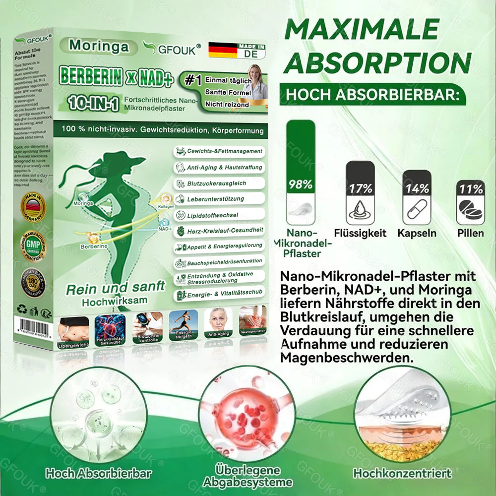 🇩🇪𝗢𝗳𝗳𝗶𝘇𝗶𝗲𝗹𝗹𝗲𝗿 𝗦𝗵𝗼𝗽 | ❤️‍🔥 𝗚𝗙𝗢𝗨𝗞® 𝗠𝗼𝗿𝗶𝗻𝗴𝗮 𝗕𝗲𝗿𝗯𝗲𝗿𝗶𝗻𝗲𝘅 𝗡𝗔𝗗+ 𝟭𝟬-𝗶𝗻-𝟭 𝗡𝗮𝗻𝗼-𝗠𝗶𝗸𝗿𝗼𝗻𝗮𝗱𝗲𝗹-𝗣𝗮𝘁𝗰𝗵 (𝗡𝘂𝗿 𝗲𝗶𝗻𝗺𝗮𝗹 𝘁ä𝗴𝗹𝗶𝗰𝗵, 𝘀𝗶𝗰𝗵𝘁𝗯𝗮𝗿𝗲 𝗩𝗲𝗿ä𝗻𝗱𝗲𝗿𝘂𝗻𝗴𝗲𝗻 𝗶𝗻 𝟳 𝗧𝗮𝗴𝗲𝗻) ✅ 𝗙ü𝗿 Ü𝗯𝗲𝗿𝗴𝗲𝘄𝗶𝗰𝗵𝘁, 𝗹𝗼𝗰𝗸𝗲𝗿𝗲 𝗛𝗮𝘂𝘁, 𝗗𝗶𝗮𝗯𝗲𝘁𝗲𝘀, 𝗦𝗰𝗵𝗹𝗮𝗳𝗮𝗽𝗻𝗼𝗲, 𝗚𝗲𝗹𝗲𝗻𝗸𝗽𝗿𝗼𝗯𝗹𝗲𝗺𝗲 𝘂𝗻𝗱 𝗺𝗲𝗵𝗿 - Image 6