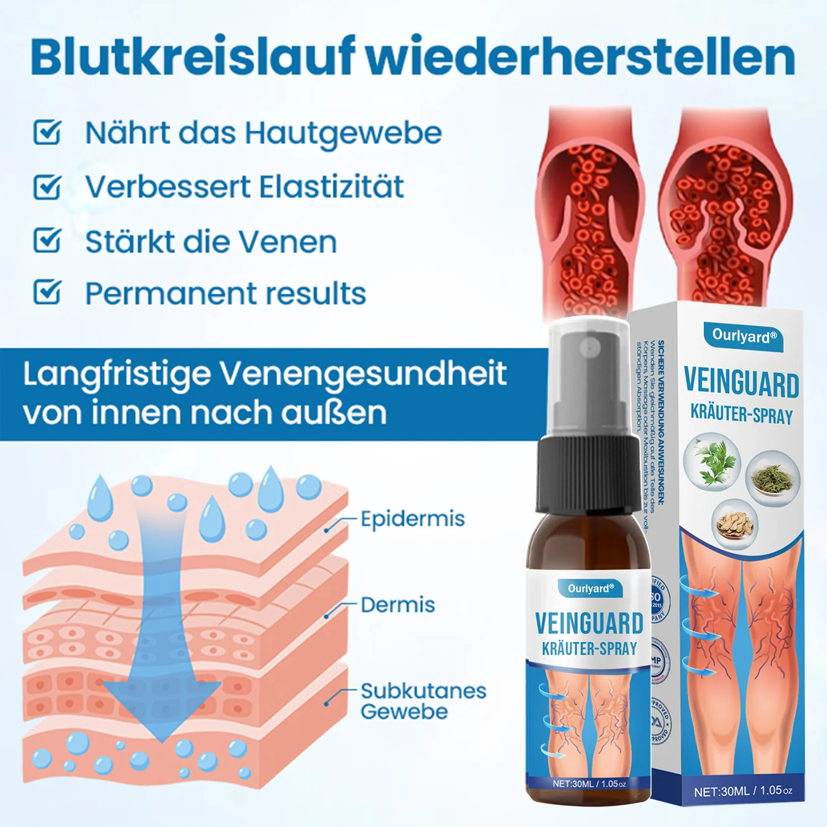 🎁Ourlyard® VeinGuard Kräuterspray-✅Klinisch erwiesen, um Krampfadern in nur 7 Tagen zu beseitigen!! - Image 4