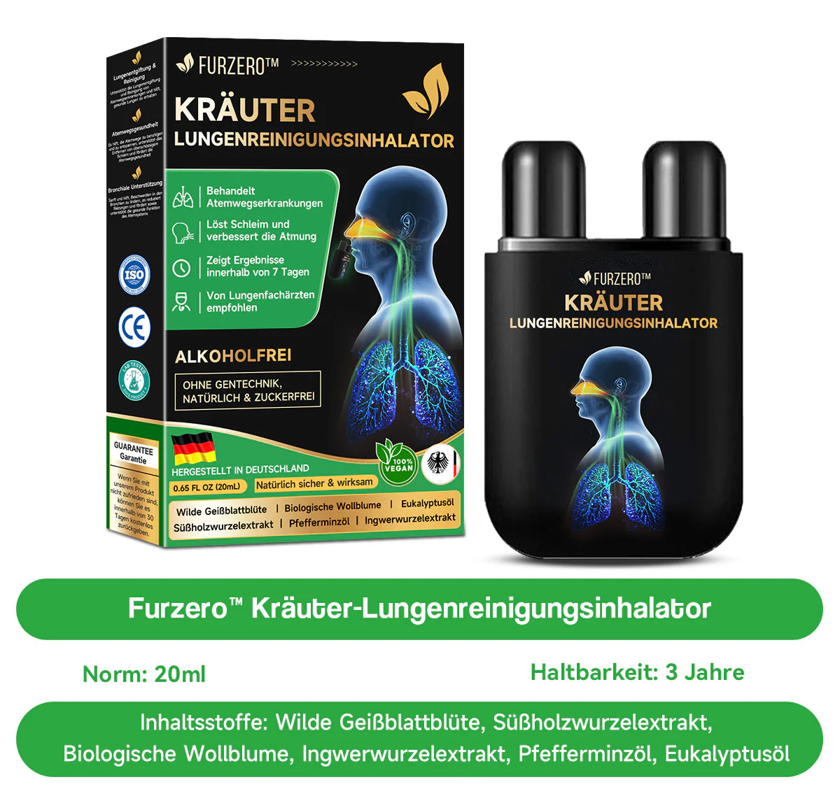 🥥👨⚕️Furzero™ Kräuter-Lungenreinigungsinhalator (💝 Empfohlen von führenden Lungenspezialisten 💝) - Image 8